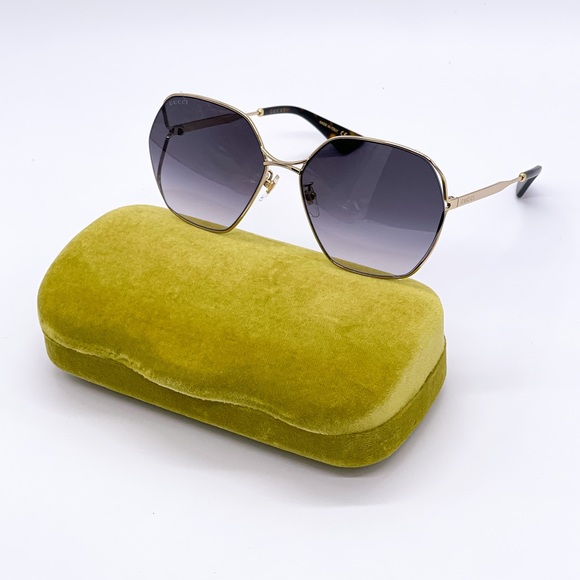 NEW GUCCI GG0818SA 001 WOMEN’S SUNGLASSES GUCCI GG0818SA GREY EYEWEAR GUCCI - Picture 3 of 14